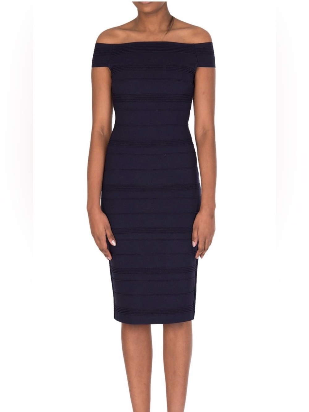 Ted Baker Stripe Texture Bardot Dress